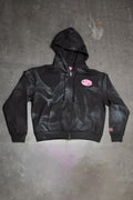 JOSKOWORLD WASHED HOODIE BLACK/PINK