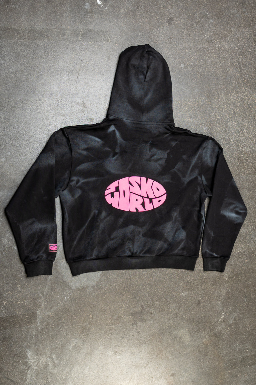 JOSKOWORLD WASHED HOODIE BLACK/PINK