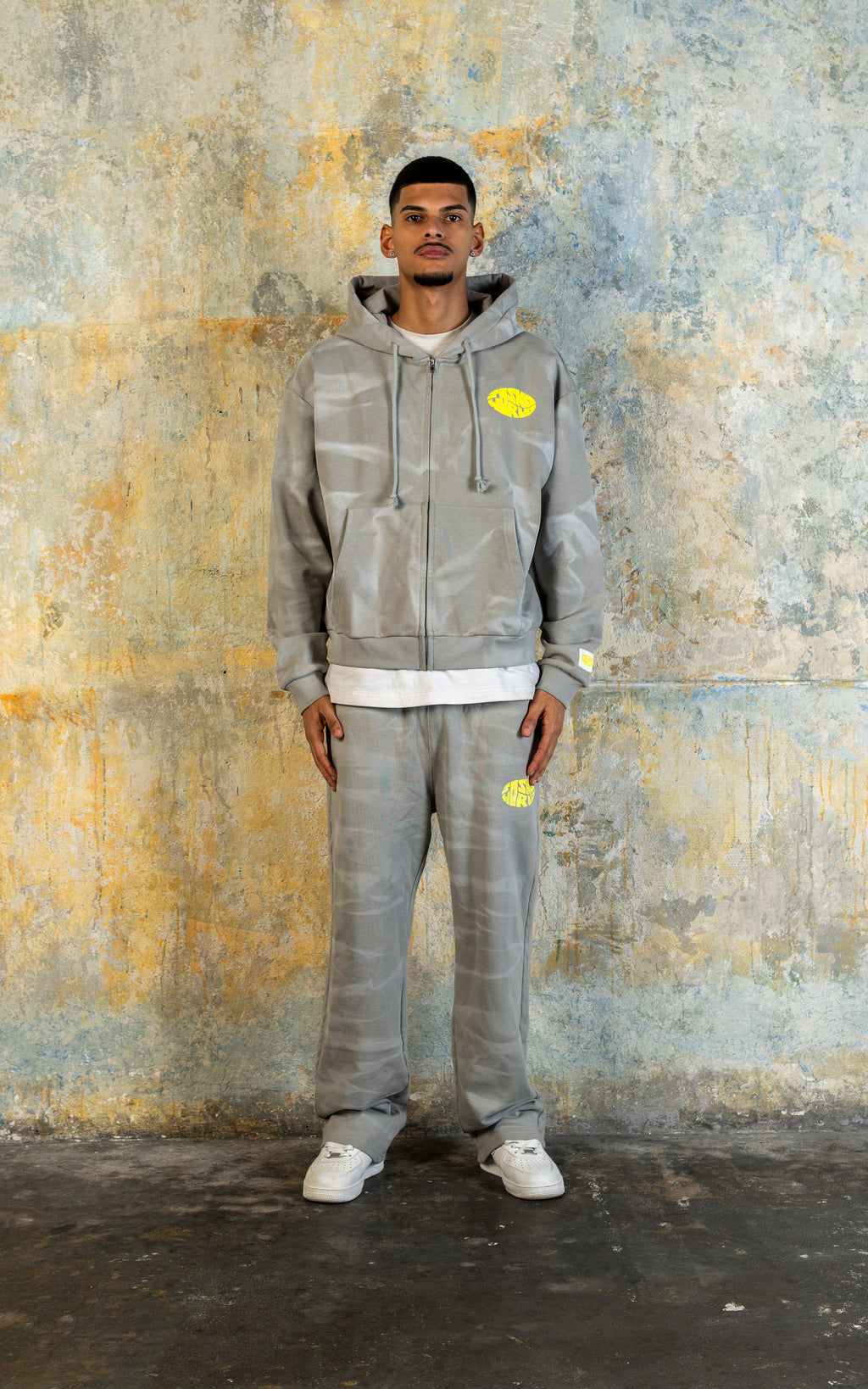 WASHED TRACKSUIT GREY/YELLOW