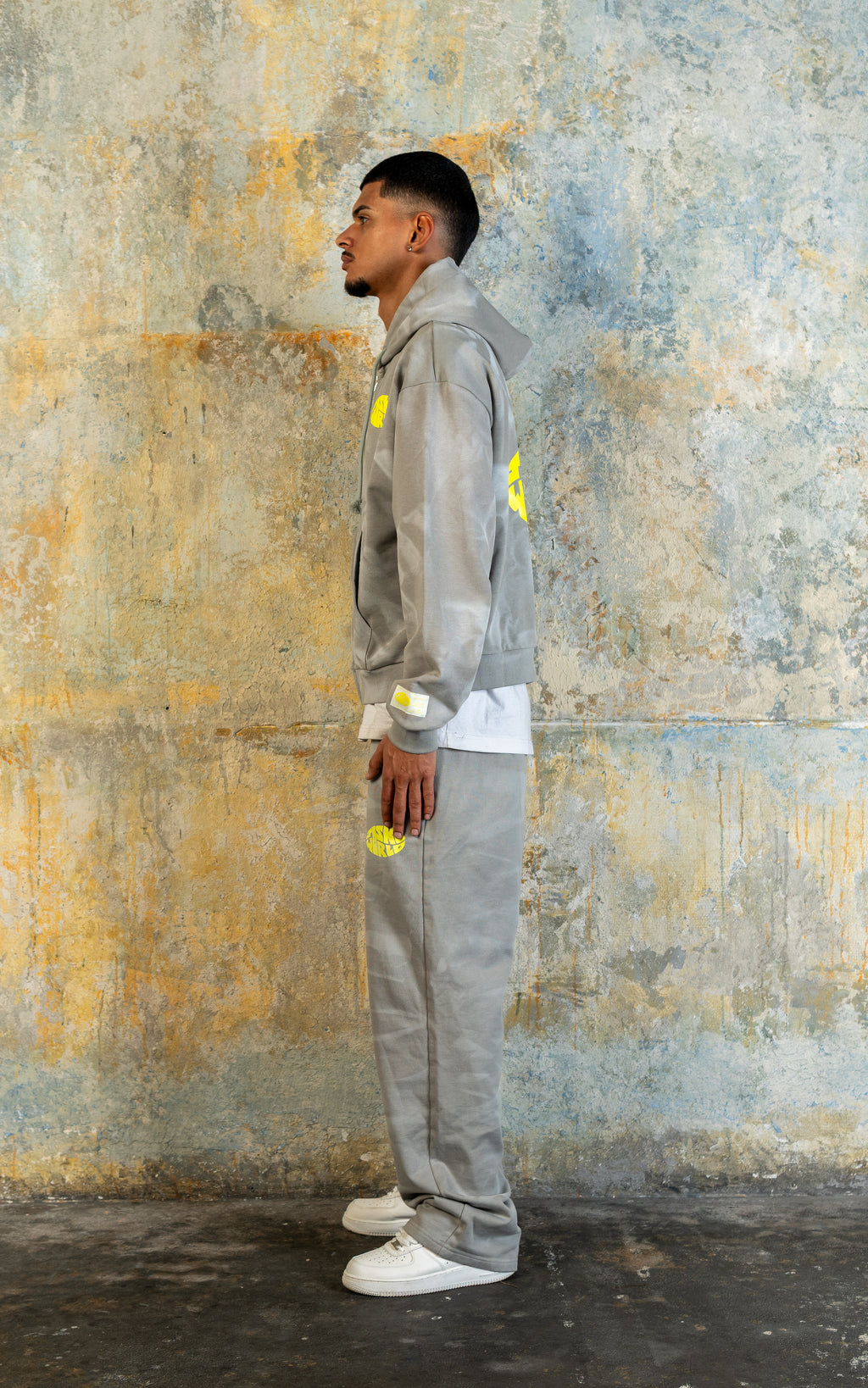 WASHED TRACKSUIT GREY/YELLOW