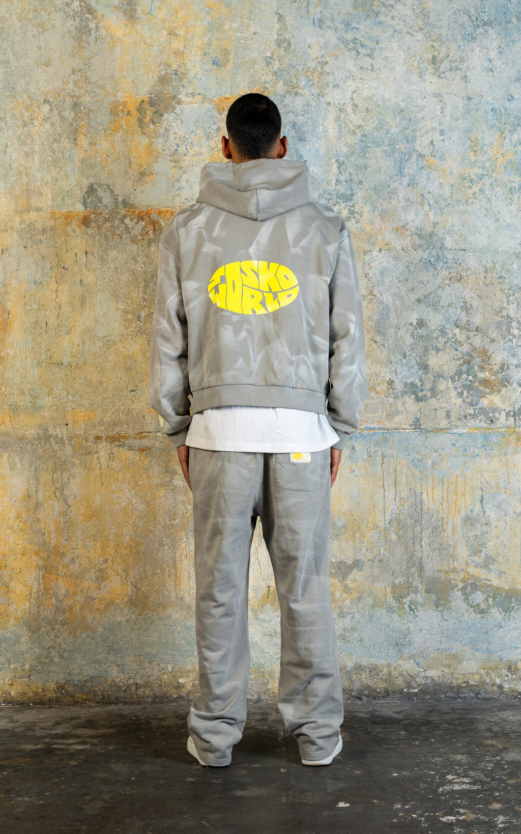 WASHED TRACKSUIT GREY/YELLOW